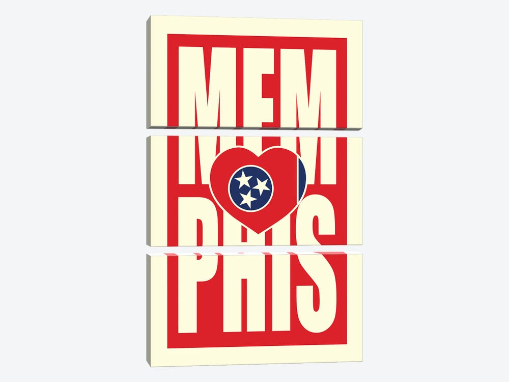 Memphis Typography Heart by Benton Park Prints 3-piece Art Print