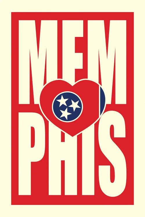 Memphis Typography Heart by Benton Park Prints wall art