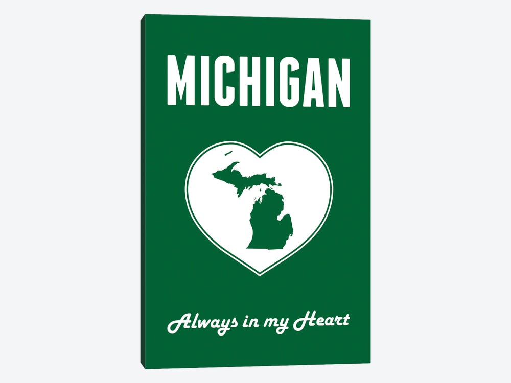 Michigan - Always In My Heart by Benton Park Prints 1-piece Canvas Art