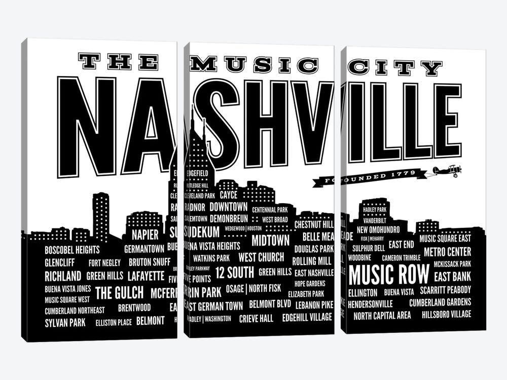 Nashville Neighborhoods by Benton Park Prints 3-piece Art Print
