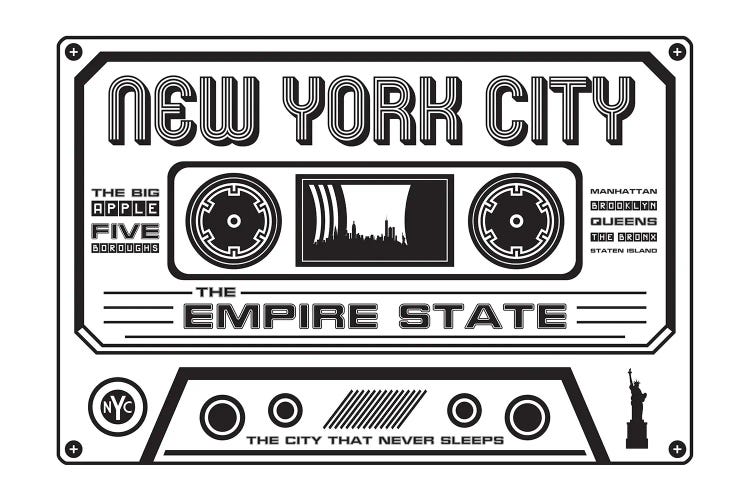 New York City Cassette - Light Background