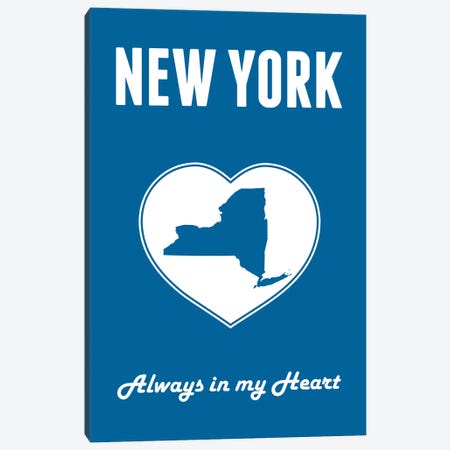 New York - Always In My Heart Canvas Print #BPP273} by Benton Park Prints Canvas Artwork
