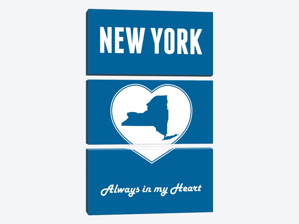 New York - Always In My Heart by Benton Park Prints 3-piece Canvas Art