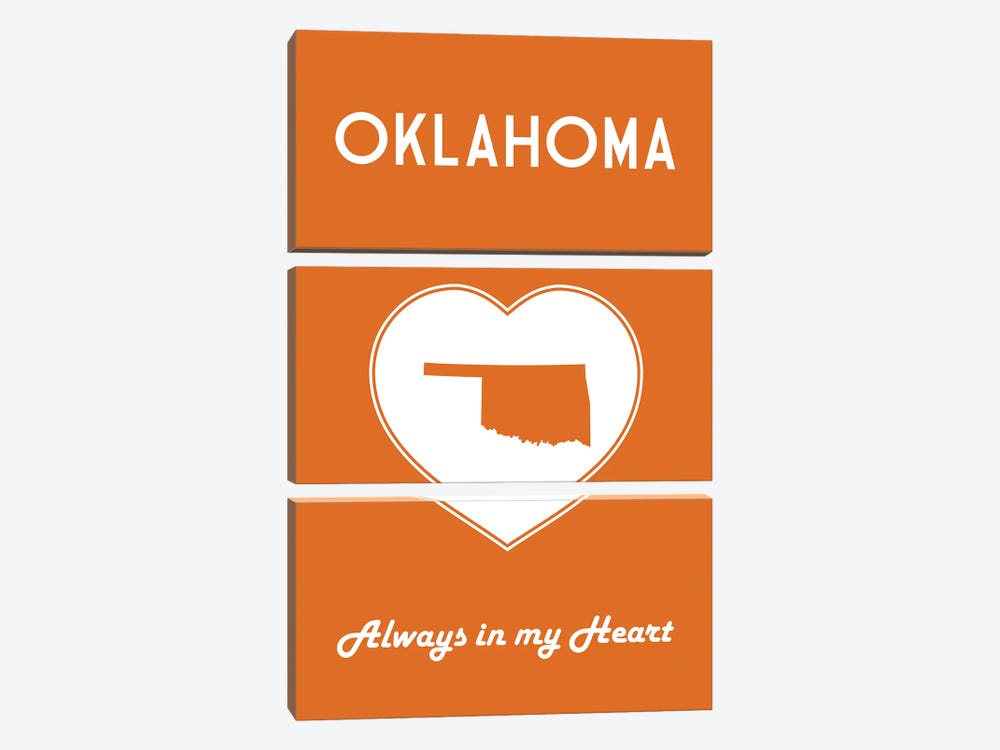 Oklahoma - Always In My Heart by Benton Park Prints 3-piece Canvas Art Print