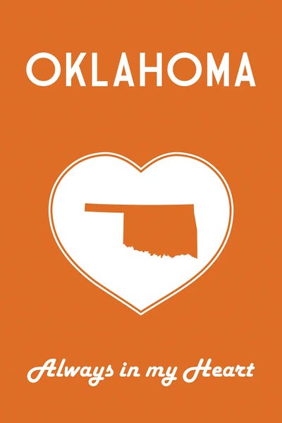 Oklahoma: Oklahoma - Always In My Heart by Benton Park Prints