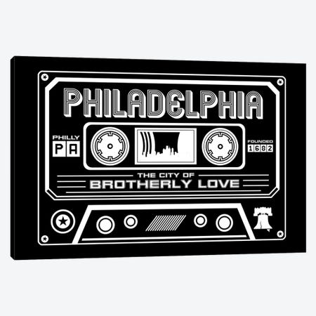 Philadelphia Cassette - Dark Background Canvas Print #BPP276} by Benton Park Prints Art Print