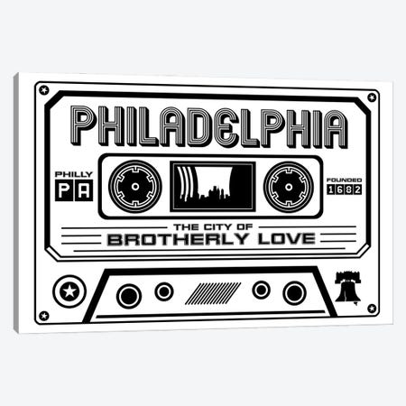 Philadelphia Cassette - Light Background Canvas Print #BPP277} by Benton Park Prints Canvas Art Print