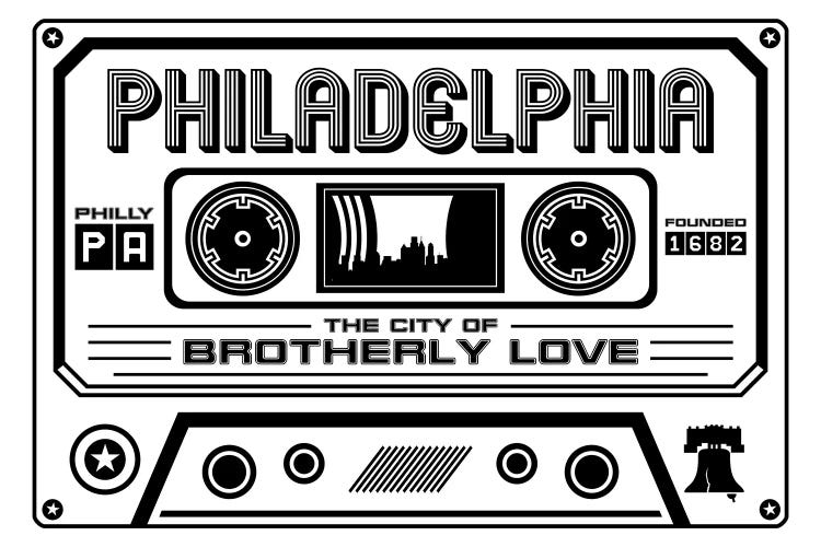 Philadelphia Cassette - Light Background