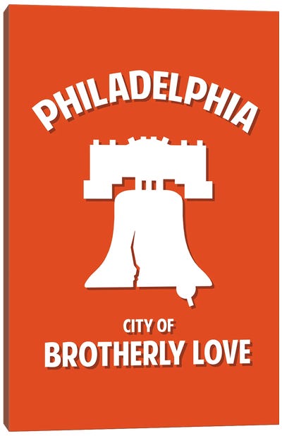 City of Brotherly Love Canvas Art Print - Pennsylvania Art