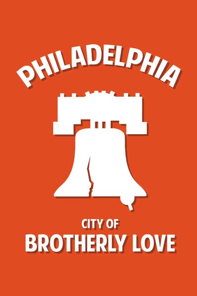 Pennsylvania: City of Brotherly Love by Benton Park Prints