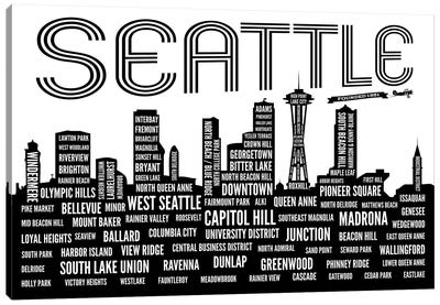 Seattle Neighborhoods Canvas Art Print - Seattle Skylines