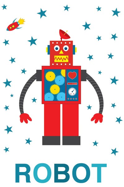 Robots: Robot Rocket by Benton Park Prints