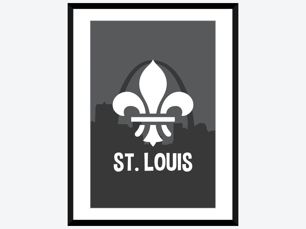 Fleur-de-lis St Louis Fleur-de-lis Poster St. Louis Flag 