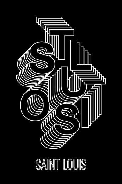 Missouri: St. Louis Steps - Dark Background by Benton Park Prints