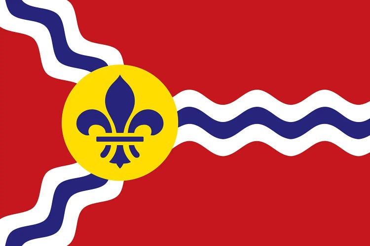 St. Louis Flag by Benton Park Prints wall art