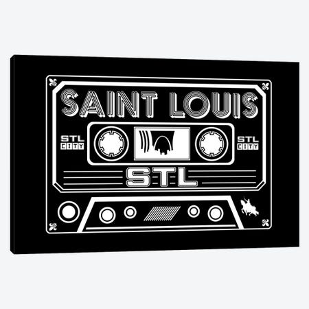 St. Louis Cassette - Dark Background Canvas Print #BPP304} by Benton Park Prints Canvas Print