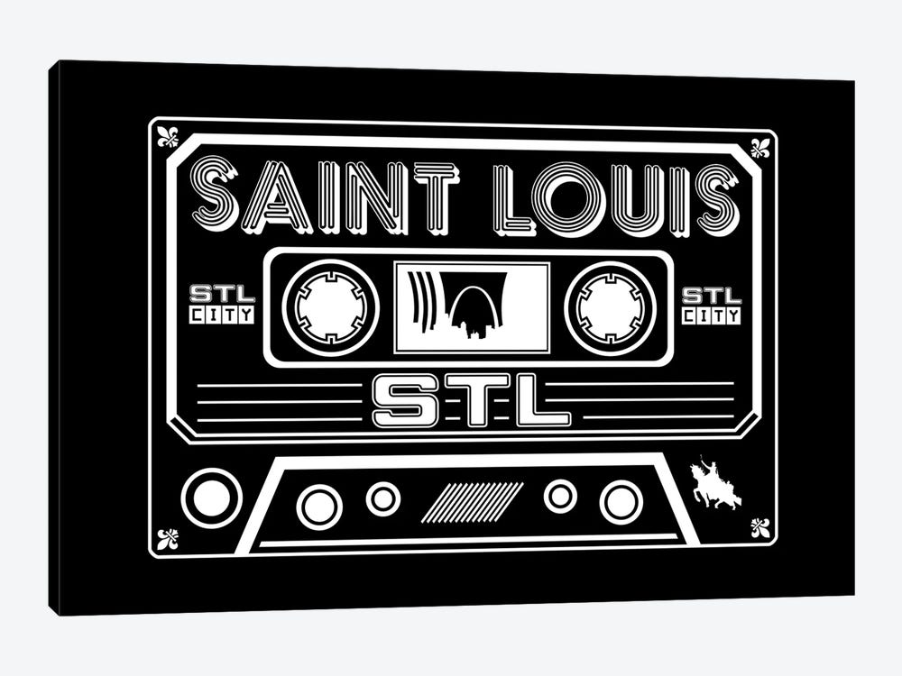 St. Louis Cassette - Dark Background by Benton Park Prints 1-piece Art Print