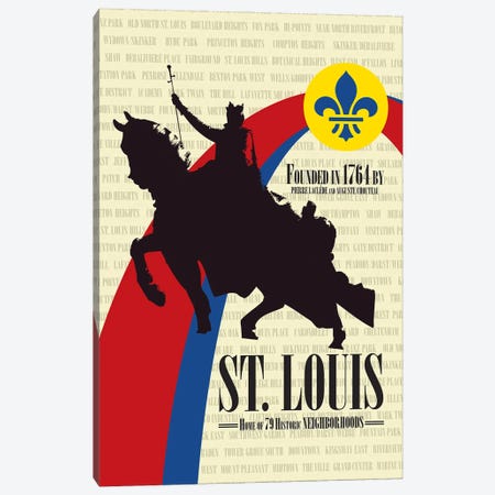 St. Louis - Founded in 1764 Canvas Print #BPP305} by Benton Park Prints Canvas Art Print