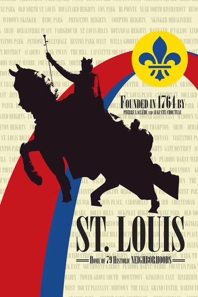 Benton Park Prints: St. Louis - Founded in 1764 by Benton Park Prints