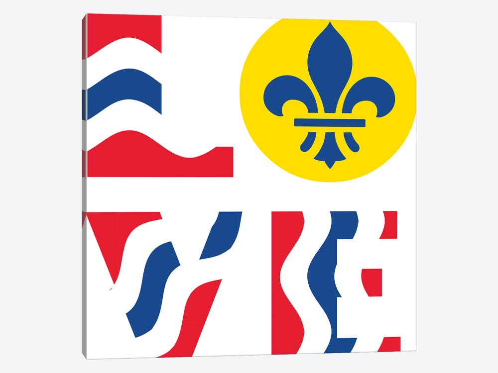 LOVE - St. Louis Flag 1-piece Canvas Art
