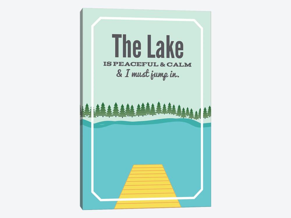 The Lake is Peaceful & Calm by Benton Park Prints 1-piece Art Print