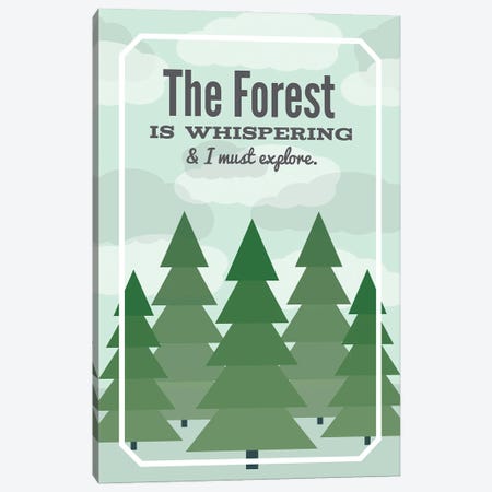 The Forest is Whispering Canvas Print #BPP317} by Benton Park Prints Canvas Art