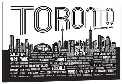 Toronto Neighborhoods Canvas Art Print - Ontario Art