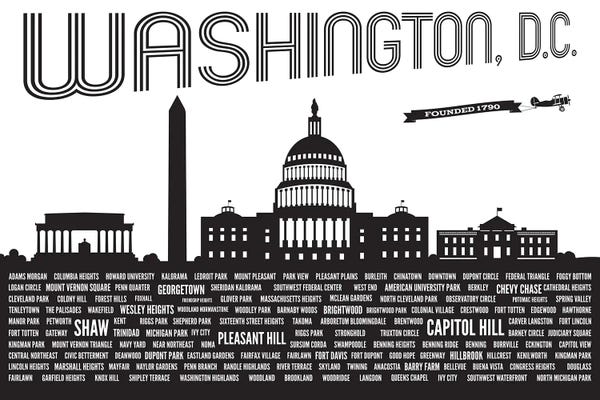 Washington, D.C.: Washington DC Neighborhoods by Benton Park Prints