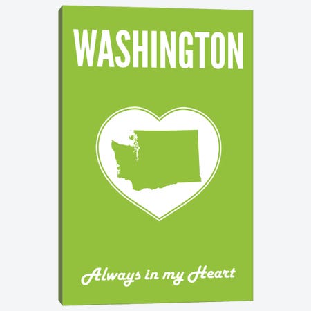 Washington - Always In My Heart Canvas Print #BPP323} by Benton Park Prints Canvas Art