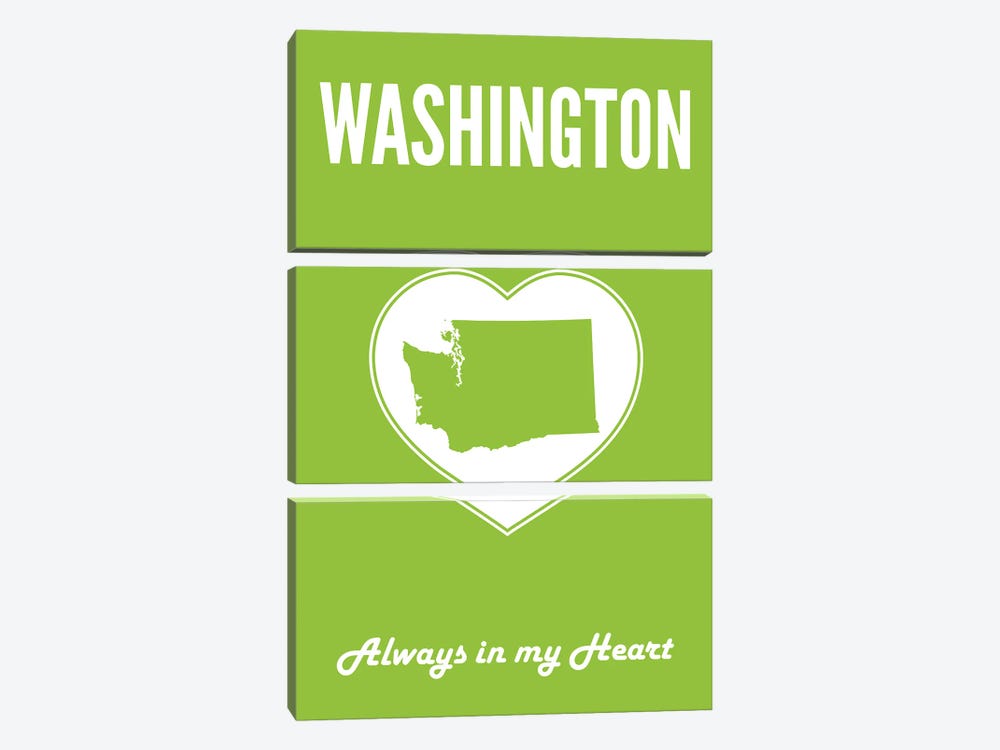 Washington - Always In My Heart by Benton Park Prints 3-piece Canvas Wall Art