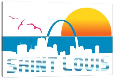 St. Louis Sunset Canvas Art Print - St. Louis Skylines