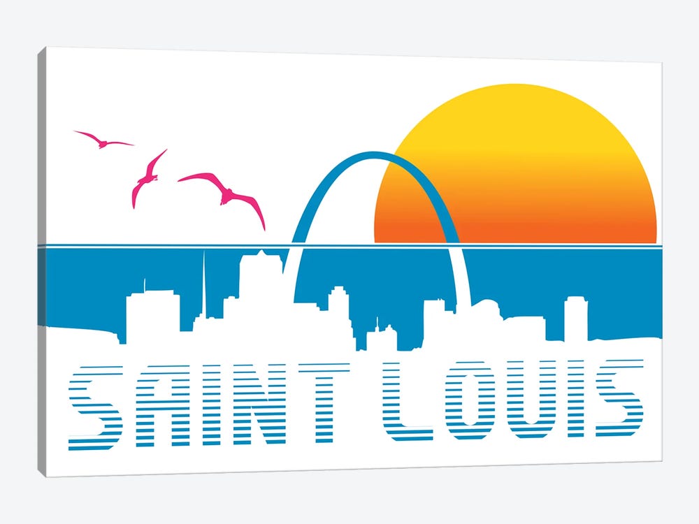 St. Louis Sunset by Benton Park Prints 1-piece Canvas Art