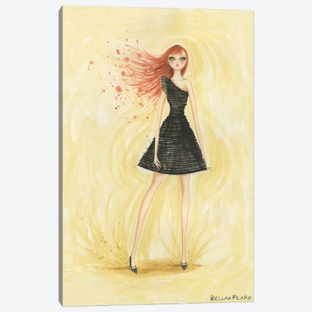 Little Black Dress June Canvas Print #BPR100} by Bella Pilar Canvas Print