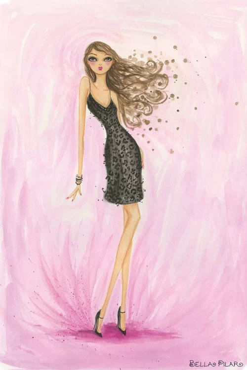 Little Black Dress Valentine by Bella Pilar wall art