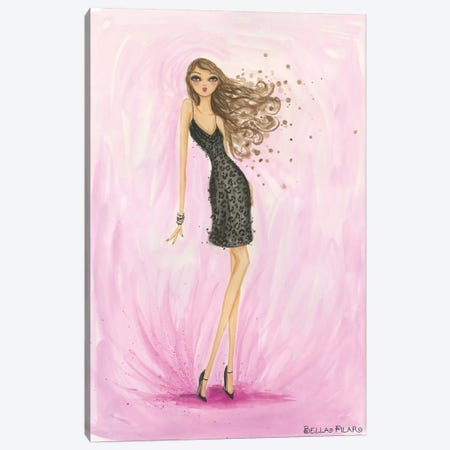 Little Black Dress Valentine Canvas Print #BPR101} by Bella Pilar Art Print