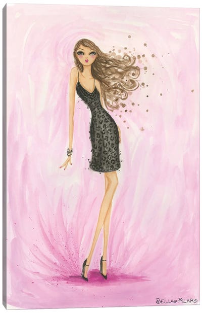 Little Black Dress Valentine Canvas Art Print - Bella Pilar