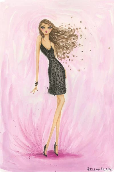 Fashion Illustrations: Little Black Dress Valentine by Bella Pilar