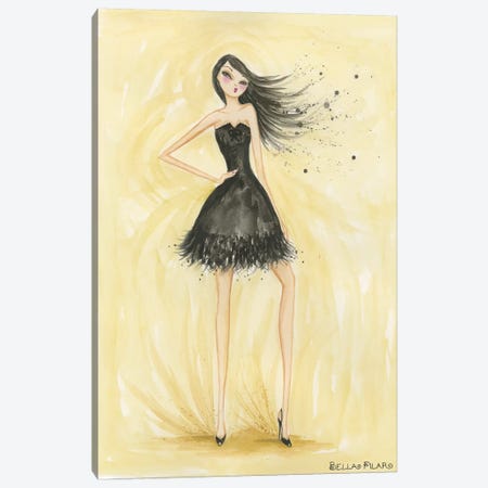 Little Black Dress Zoe Canvas Print #BPR102} by Bella Pilar Canvas Print