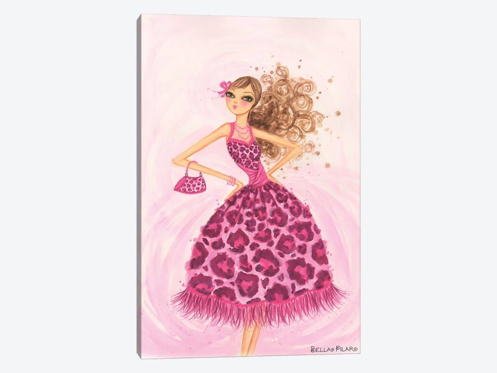 Pink Leopard Dress by Bella Pilar 1-piece Art Print