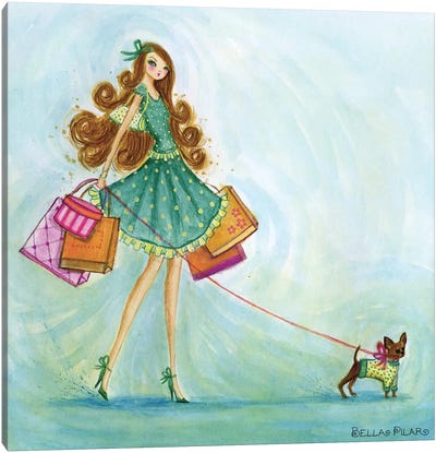 Shop Blue Canvas Art Print - Chihuahua Art