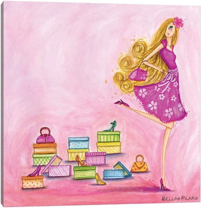 Shop Pink Canvas Art Print - Bella Pilar