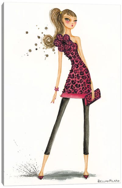 Animal Leopard Canvas Art Print - Fashion Illustrations