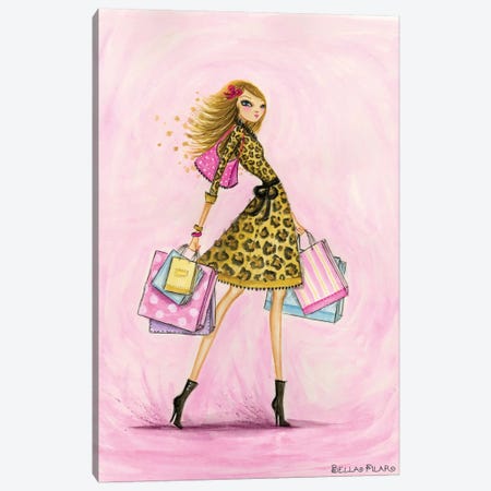 Spring Into Shopping See Me Shop Canvas Print #BPR121} by Bella Pilar Canvas Art Print