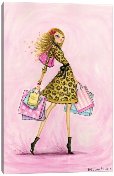 Spring Into Shopping See Me Shop Canvas Art Print - Bella Pilar