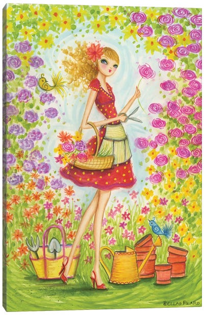 Sprung Gardener Canvas Art Print - Bella Pilar