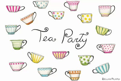 Tea Party Tea Cups by Bella Pilar canvas print