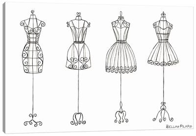 Vanity Dress Forms Canvas Art Print - Knitting & Sewing