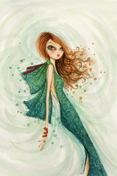 Fashion Illustrations: Regal Redhead by Bella Pilar