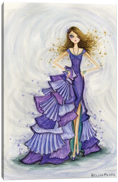 Gemstones Violet Canvas Art Print - Bella Pilar