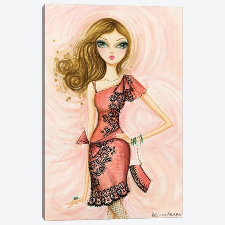Coral Couture Canvas Print #BPR164} by Bella Pilar Canvas Art